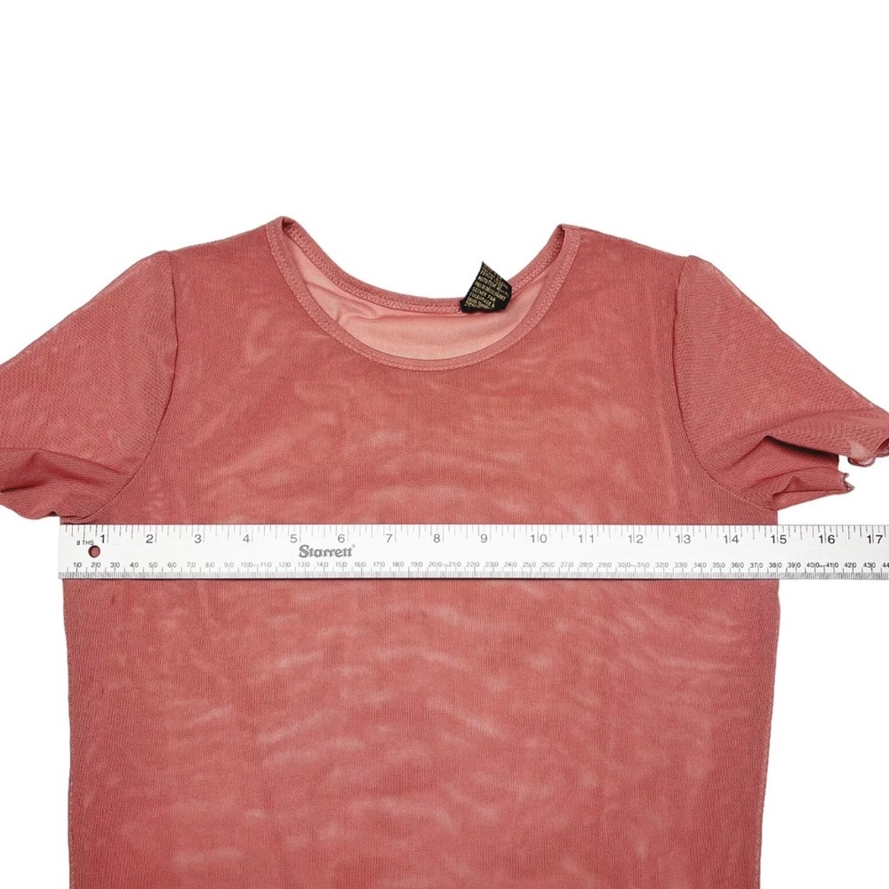 Vintage Y2K Mesh Sheer Crop Top Womens Small - Picture 5 of 7